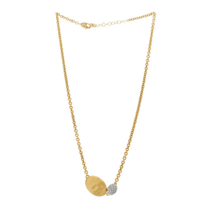 Marco Bicego 18K Yellow White Gold Diamond Grande Siviglia Necklace 3 of 5