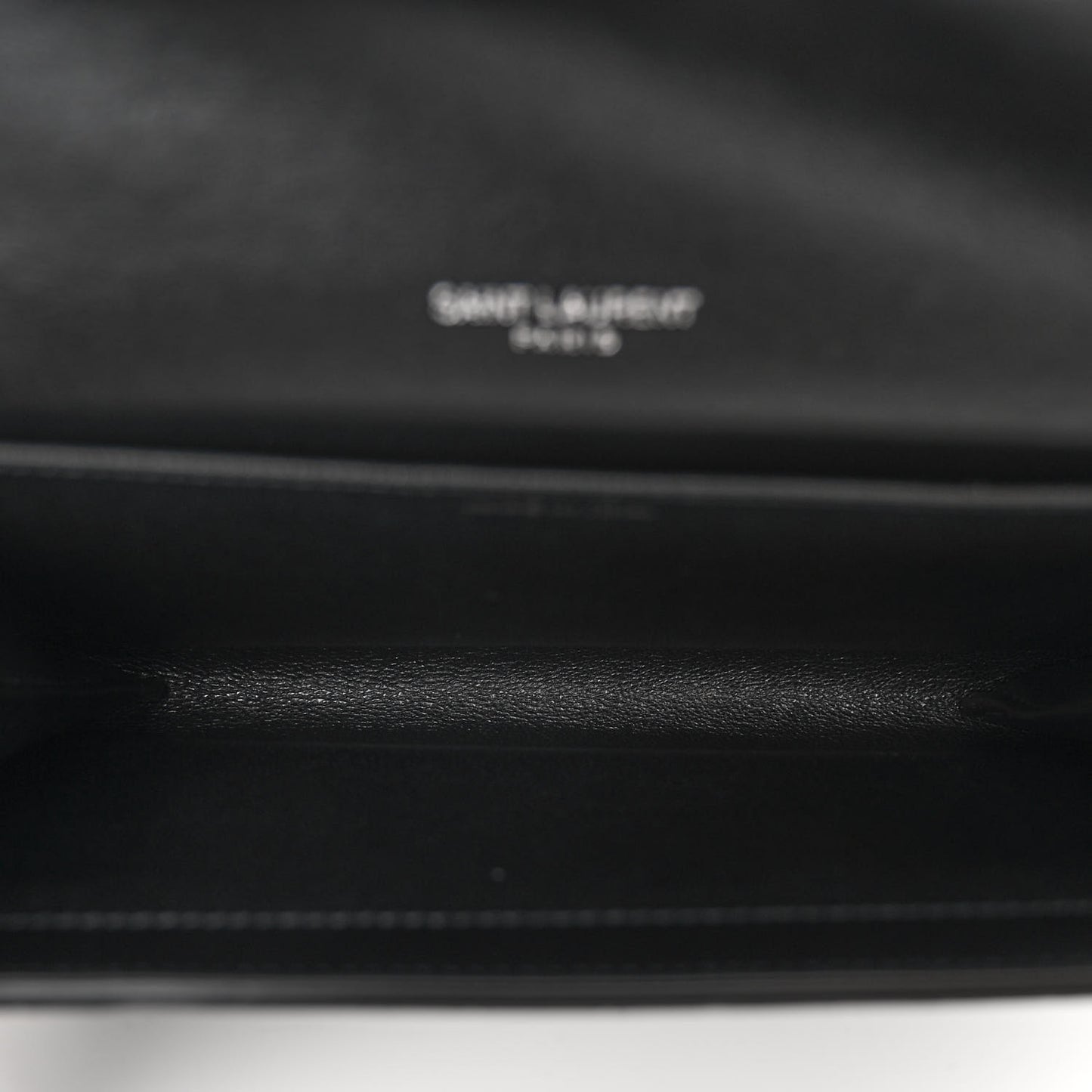 Calfskin Crocodile Embossed Monogram Uptown Chain Wallet Black