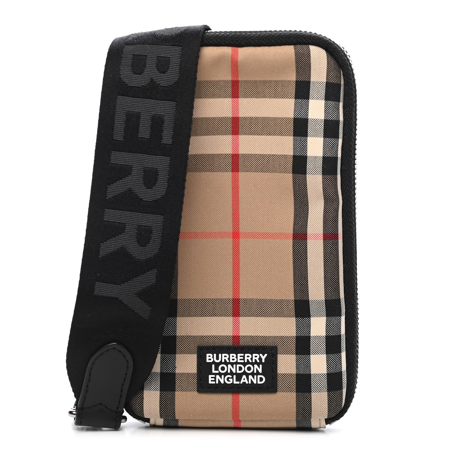 Burberry Nylon Vintage Check Phone Bag Archive Beige 1 of 8