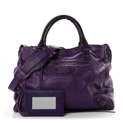 Balenciaga Agneau Classic Hardware Velo Dark Violet 3 of 12