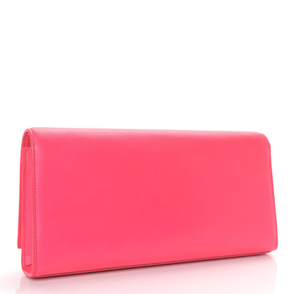 Saint Laurent Calfskin Classic Monogram Cassandre Clutch Lipstick Fuchsia 3 of 9