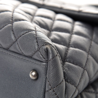 Chanel Caviar Quilted Large Coco Handle Flap Grey 12 of 15