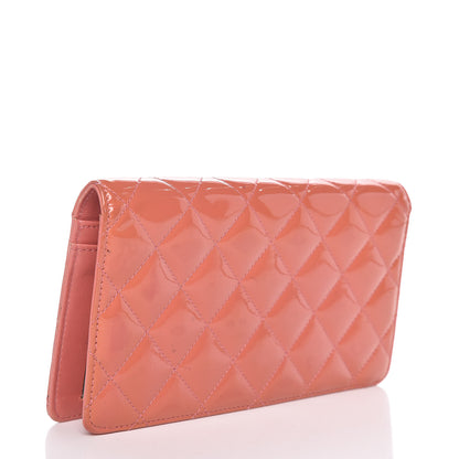 Chanel Patent Quilted Brilliant Yen Wallet Pink 3 of 20