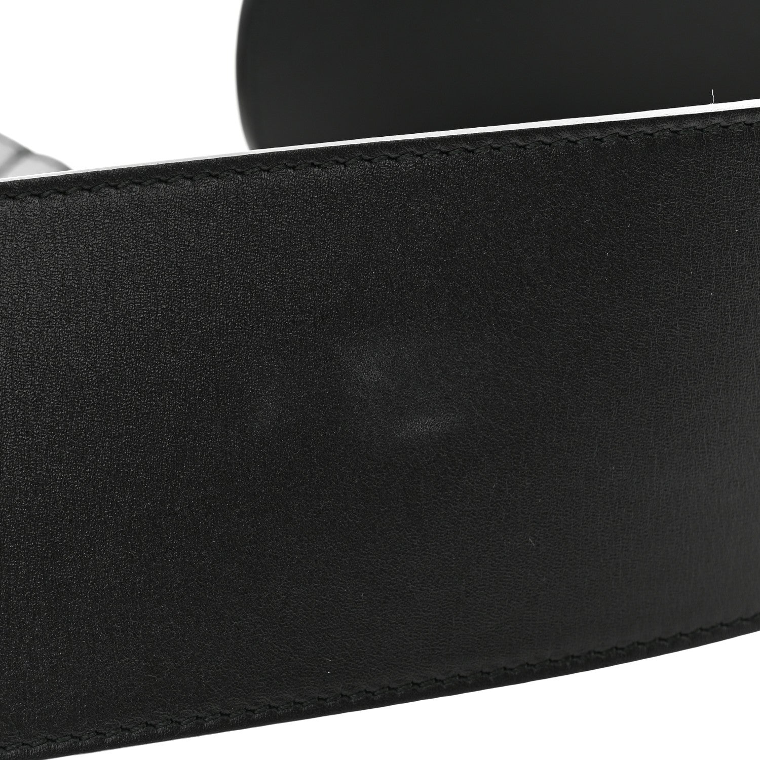 Gucci Moon Calfskin Pearl Double G 70mm Belt 80 32 Black Cream 7 of 7