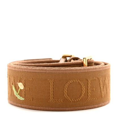 Loewe X SUNA FUJITA Calfskin Lemur Jacquard Anagram Strap Brown 2 of 5