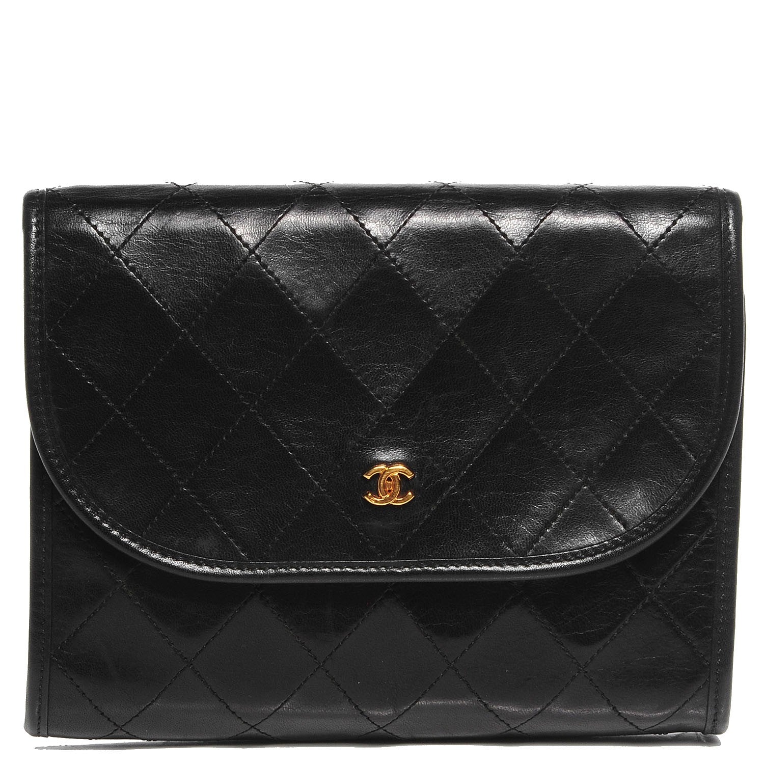 Chanel Lambskin Quilted Mini Evening Flap Black 1 of 8