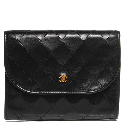 Chanel Lambskin Quilted Mini Evening Flap Black 1 of 8