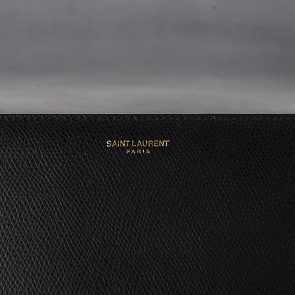 Saint Laurent Textured Calfskin Medium Classic Monogram Universite Bag Black 8 of 11