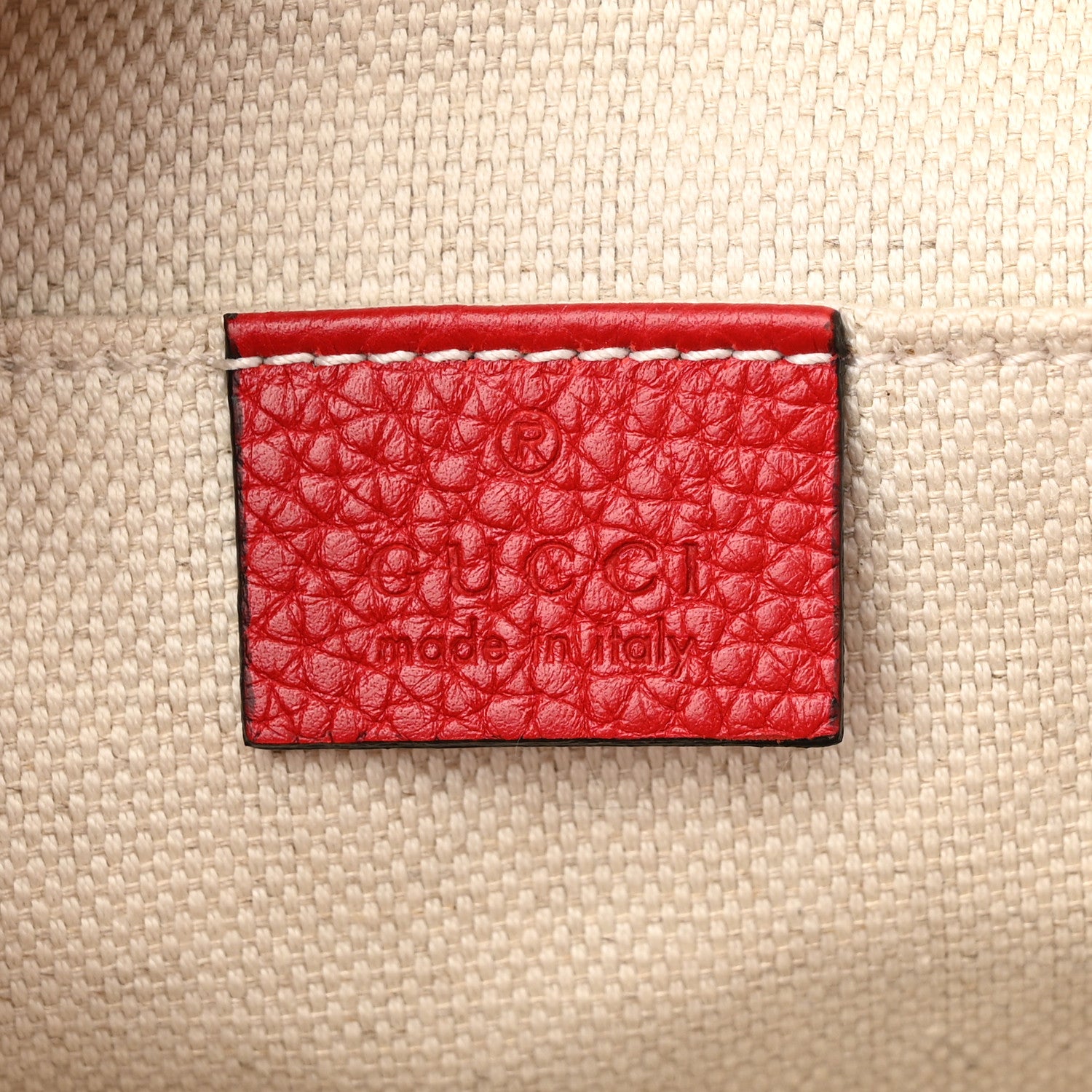 Gucci Pebbled Calfskin Small Soho Disco Bag Tabasco Red 6 of 11