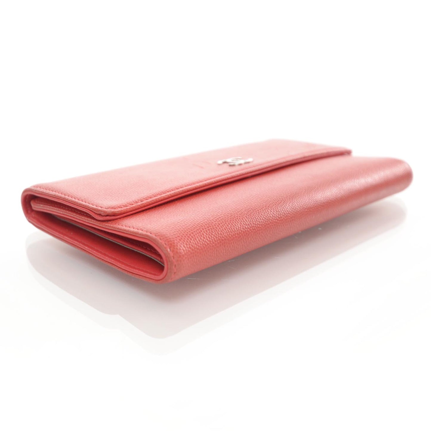 Caviar CC Large Flap Wallet Red