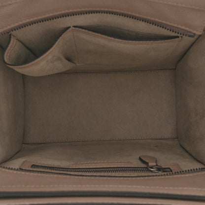 Celine Drummed Calfskin Micro Luggage Dune 5 of 11