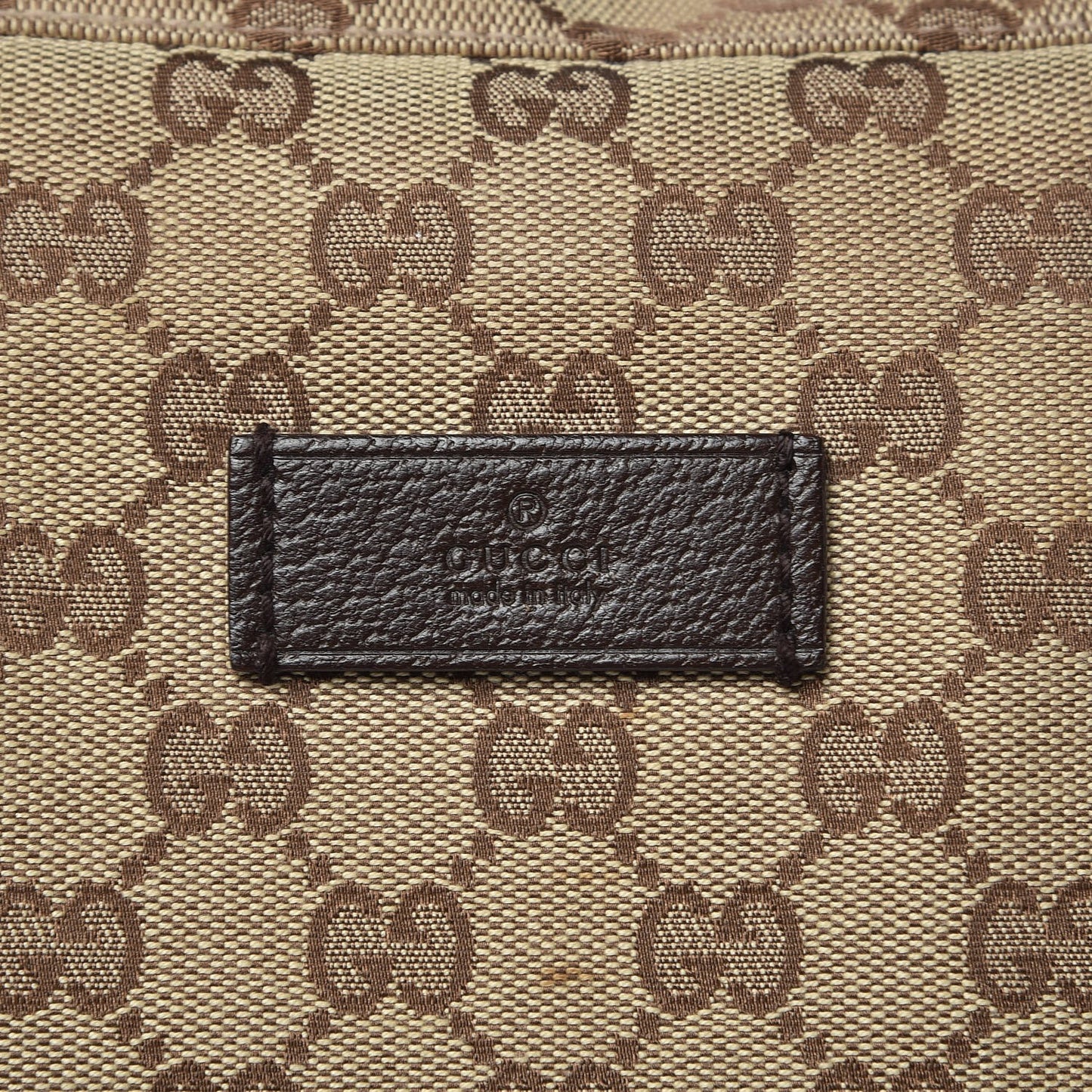 GG Monogram Web Large Collapsible Carry On Duffle Beige Brown