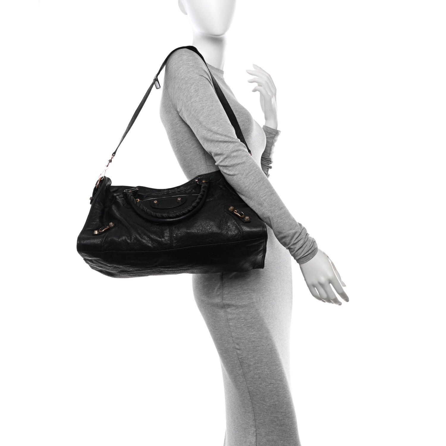 Balenciaga Agneau Giant 12 Rose Gold Hardware Part Time Black 2 of 14