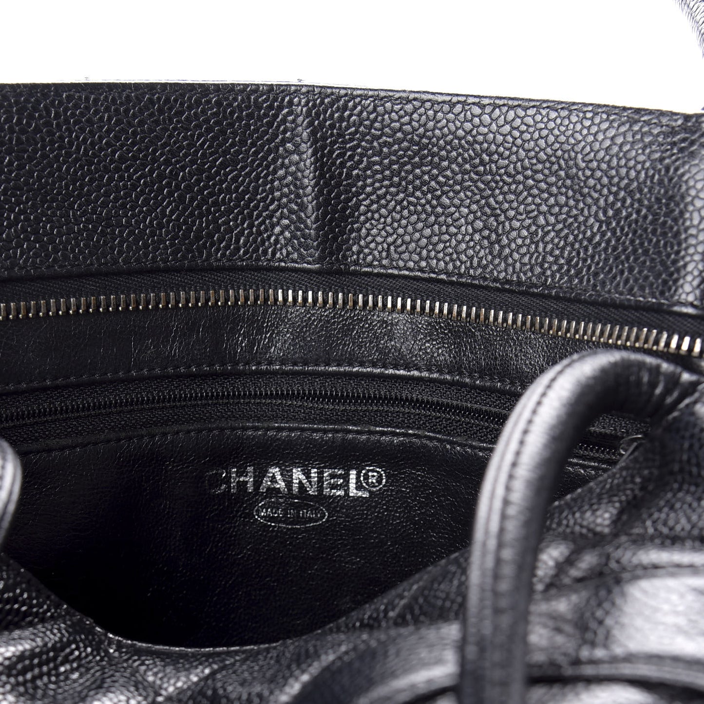 Caviar Quilted Medallion Tote Black