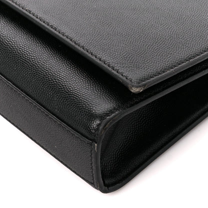 Saint Laurent Grain De Poudre Medium Classic Monogram Kate Satchel Black 11 of 11