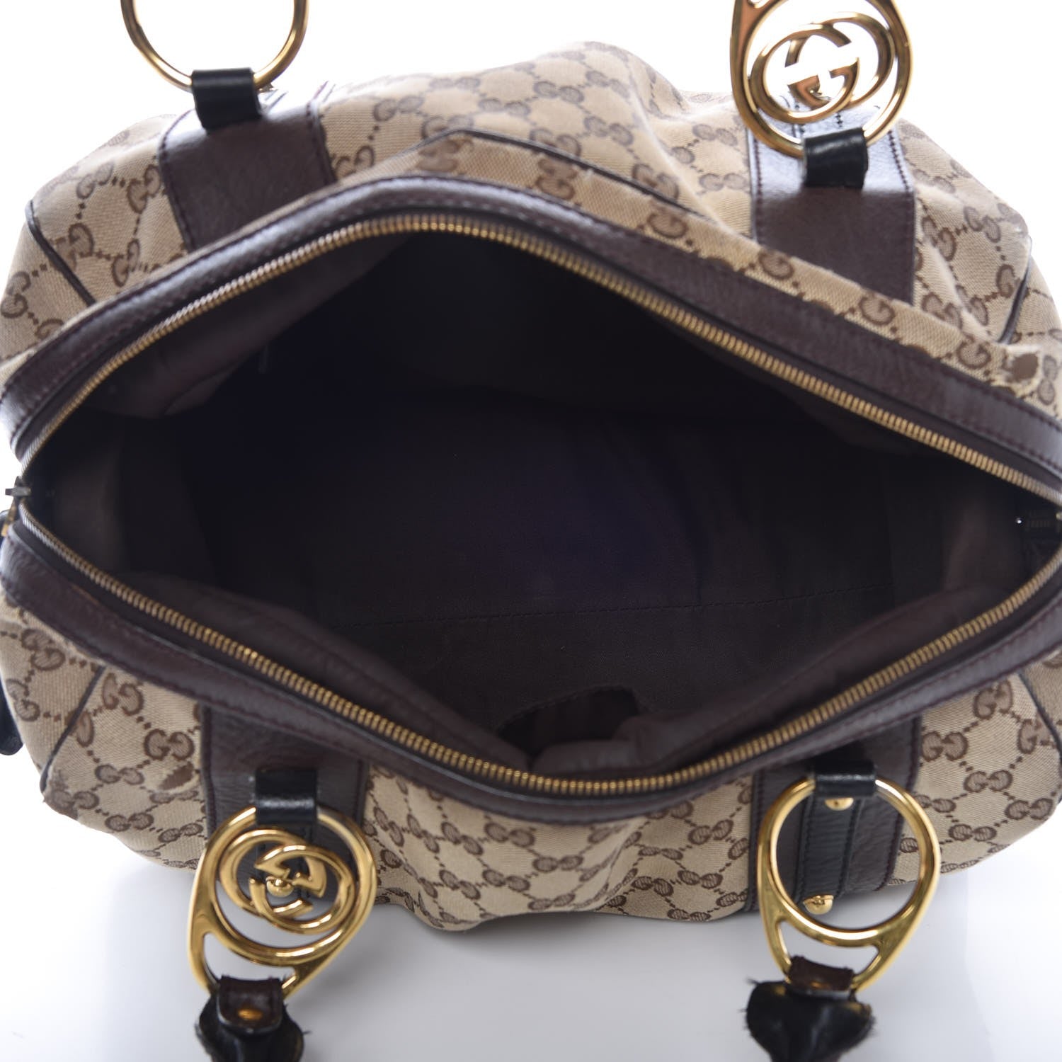 Gucci Monogram Medium Interlocking Icon Tote Dark Brown 5 of 18