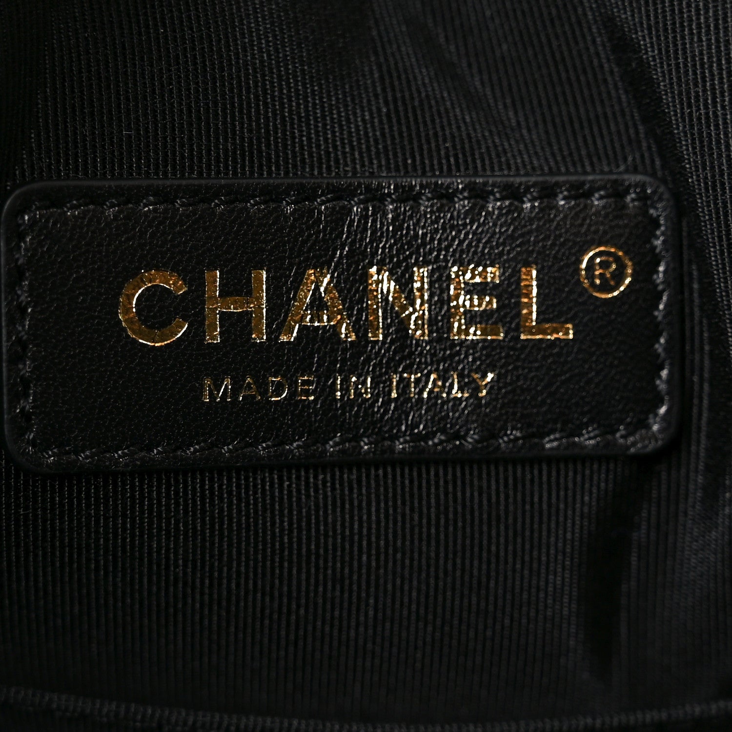 Chanel Sheepskin Chevron Quilted Drawstring Bag Black 6 of 10
