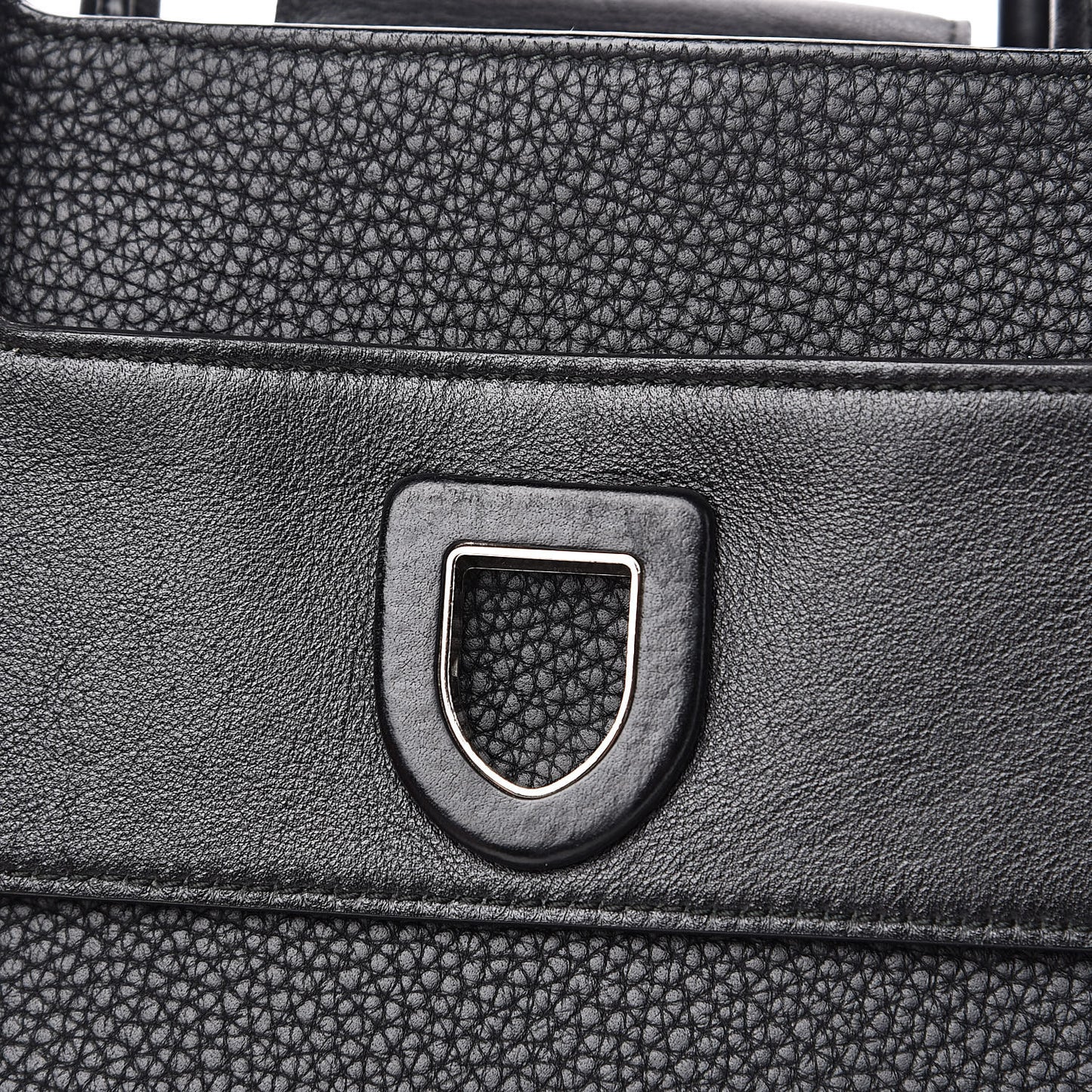 Grained Calfskin Mini Diorever Flap Black