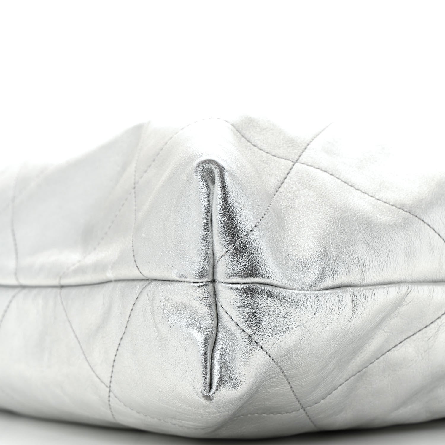 Chanel Metallic Calfskin Quilted Chanel 22 Silver 11 of 13