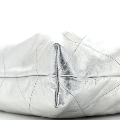 Chanel Metallic Calfskin Quilted Chanel 22 Silver 11 of 13