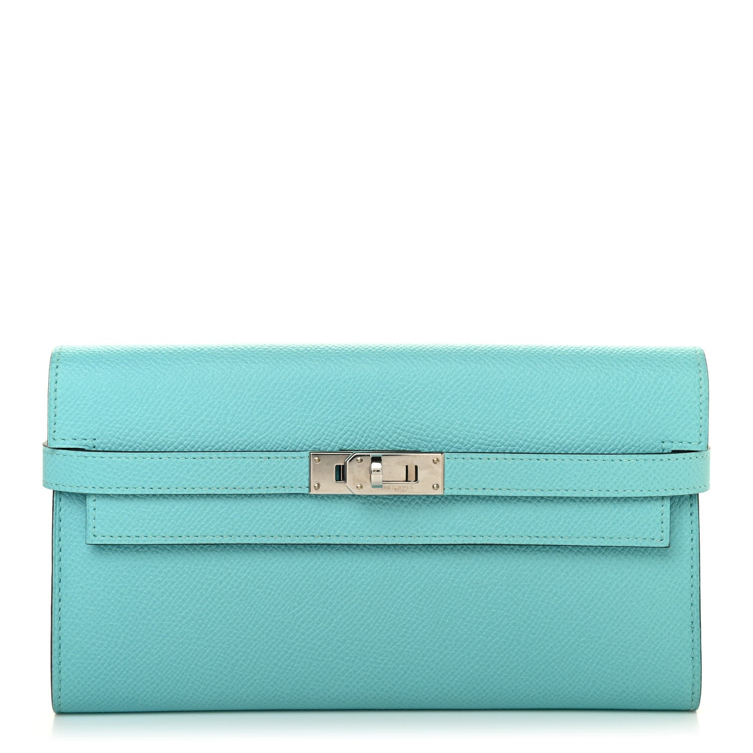 Hermes Epsom Kelly Longue Wallet Bleu Atoll 1 of 4