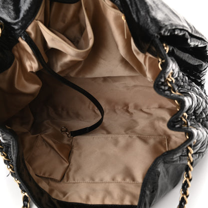 Chanel Vinyl XL Rock and Chain Flap Black 5 of 10