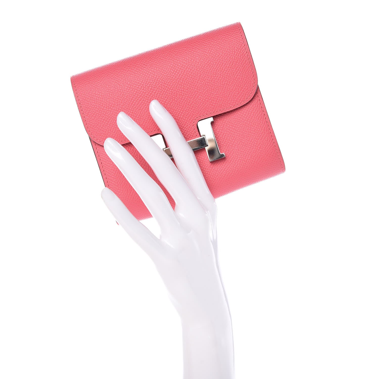 Hermes Epsom Constance Short Wallet Rose Azalee 2 of 9