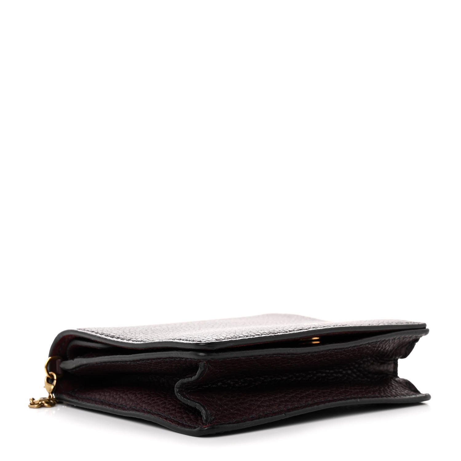Christian Dior Grained Calfskin D-Bee Crossbody Burgundy 4 of 11