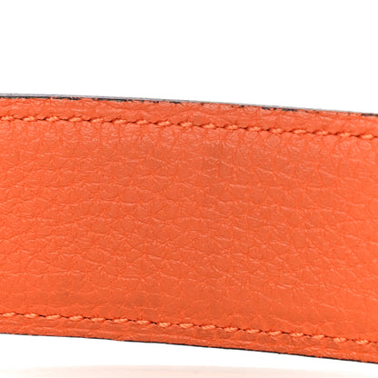 Hermes Box Togo 32mm Belt Strap 90 Black Orange 6 of 8