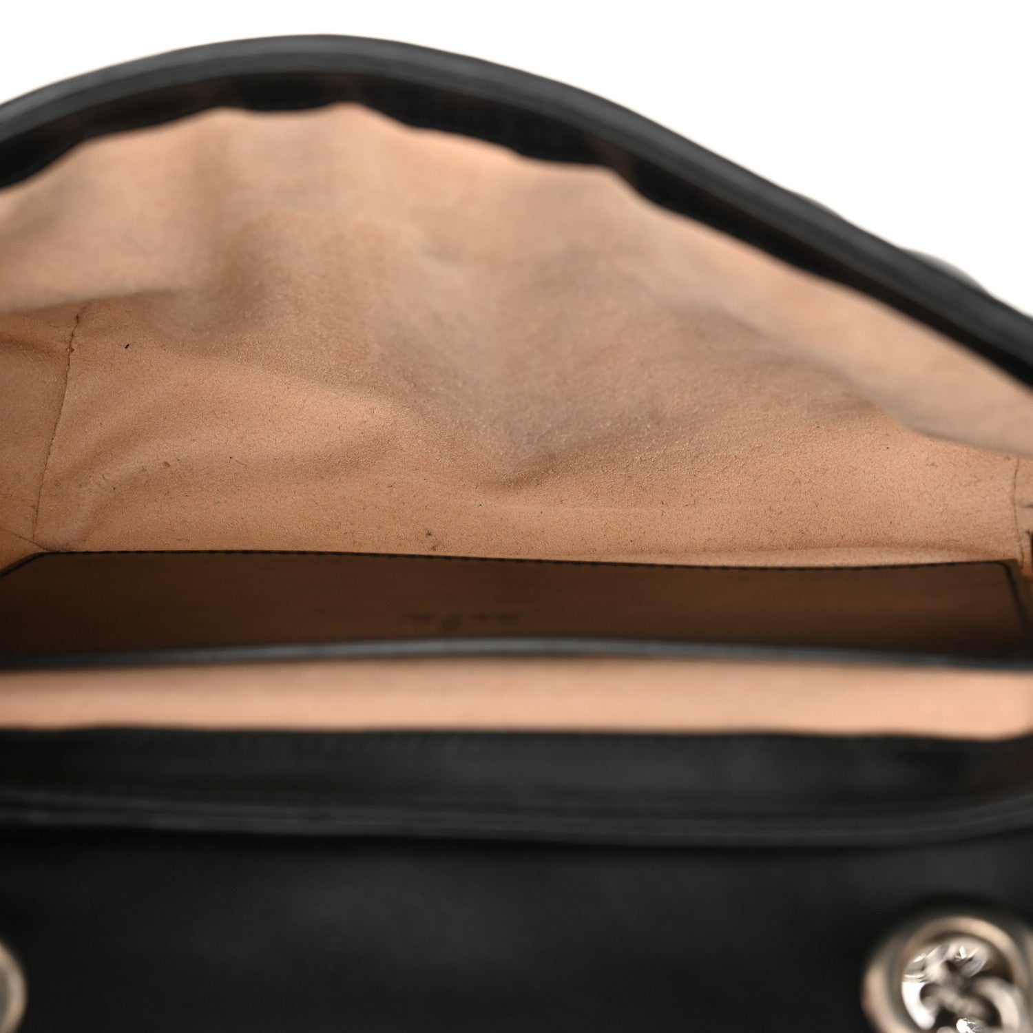 Gucci Calfskin Matelasse Aria Mini GG Marmont Shoulder Bag Black 5 of 14