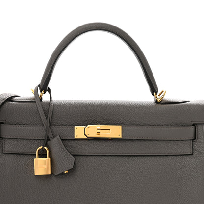 Hermes Togo Kelly Retourne 32 Etain 8 of 11