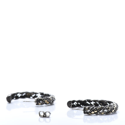 John Hardy Sterling Silver 18K Yellow Gold Dots Hoop Earrings 4 of 7