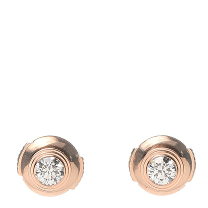 Cartier 18K Pink Gold Diamond MM D'Amour Earrings 1 of 6