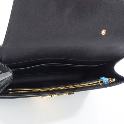 Louis Vuitton Patent Louise Clutch Black 5 of 7