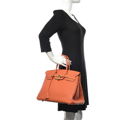 Hermes Togo Birkin 35 Feu 2 of 31