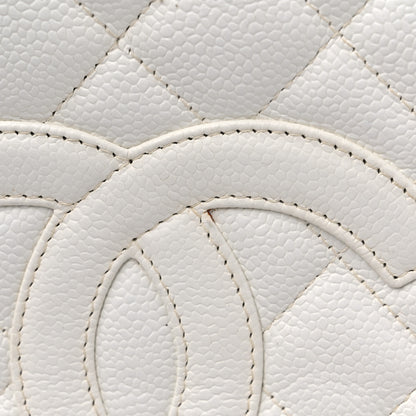 Chanel Caviar Quilted Petit Shopping Tote PST White 17 of 18