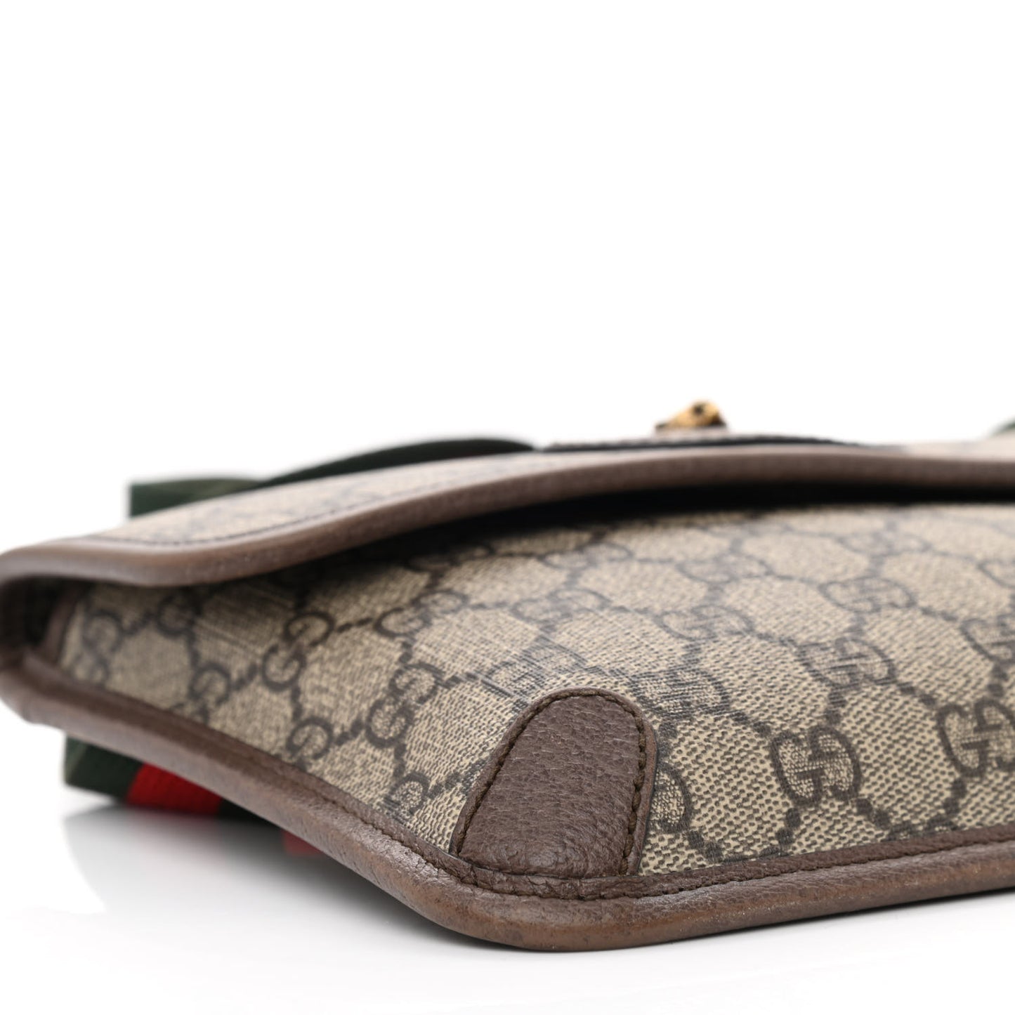 GG Supreme Monogram Neo Vintage Web Belt Bag Brown