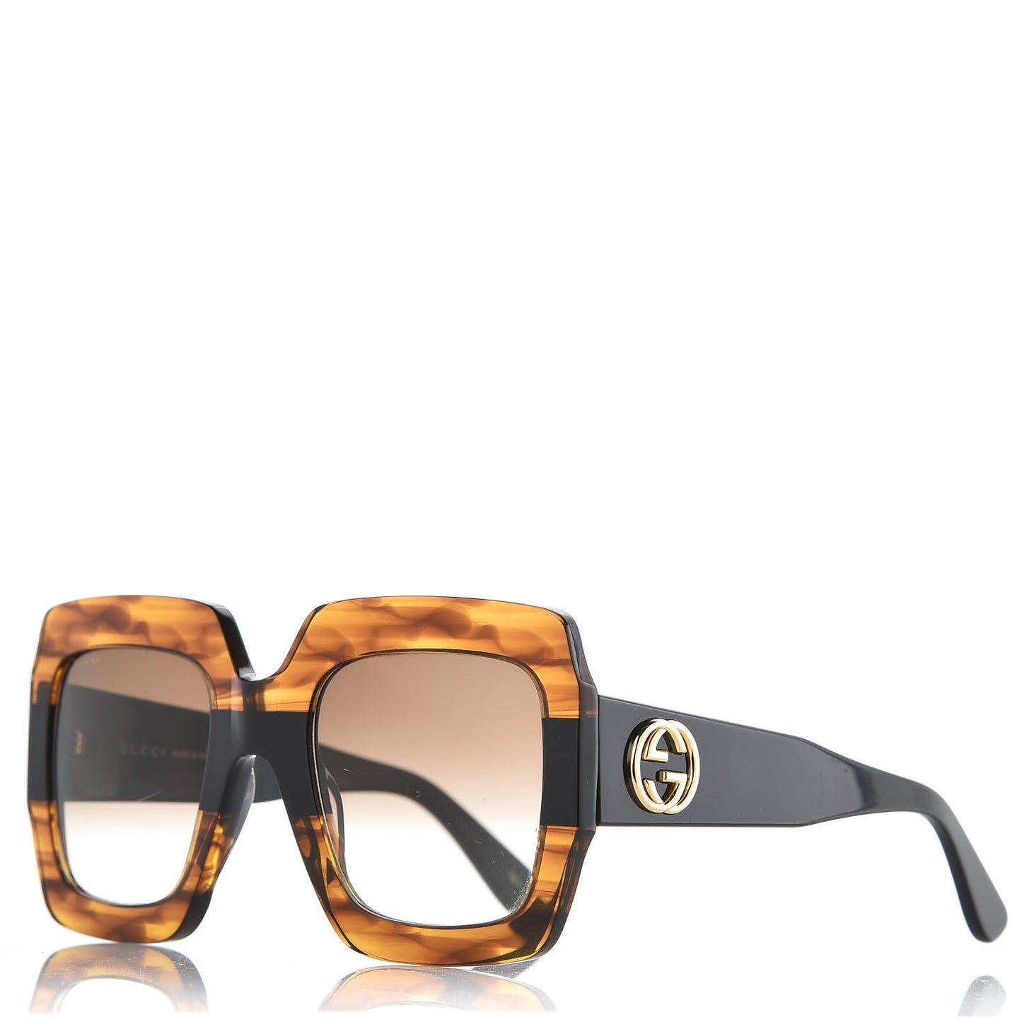 Square Frame GG0178S Sunglasses Havana