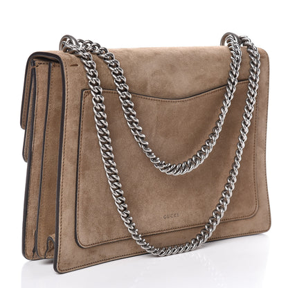 Gucci Suede Medium Dionysus Shoulder Bag Taupe 3 of 9