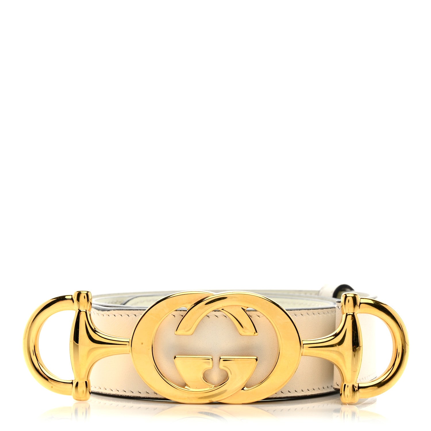 Gucci Calfskin Trapuntata Zumi 30mm Belt White 65 26 1 of 7
