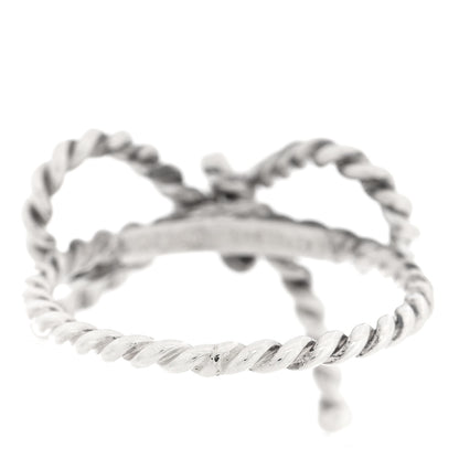 Tiffany Sterling Silver Textured Twist Bow Ring 44 3 3 of 4