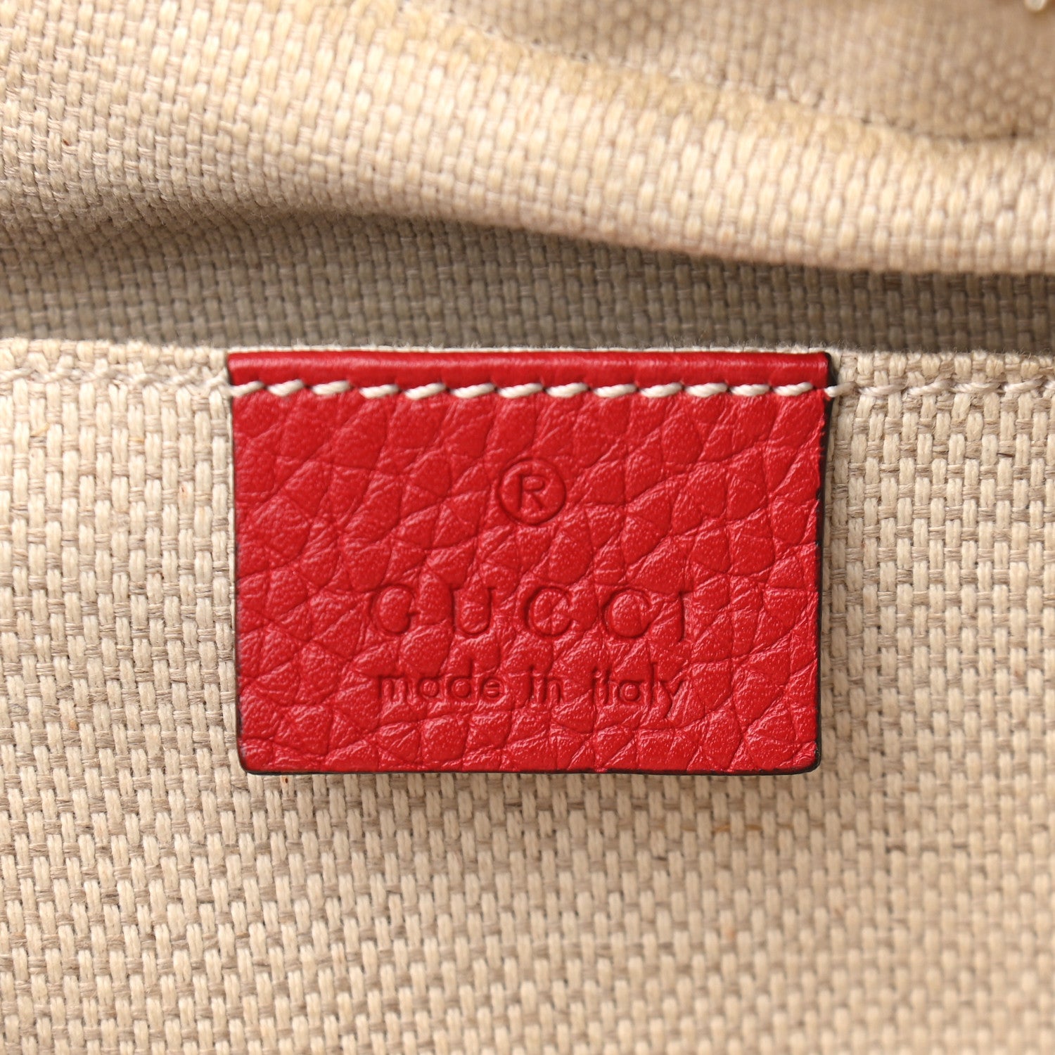 Gucci Pebbled Calfskin Small Soho Disco Bag Tabasco Red 6 of 9