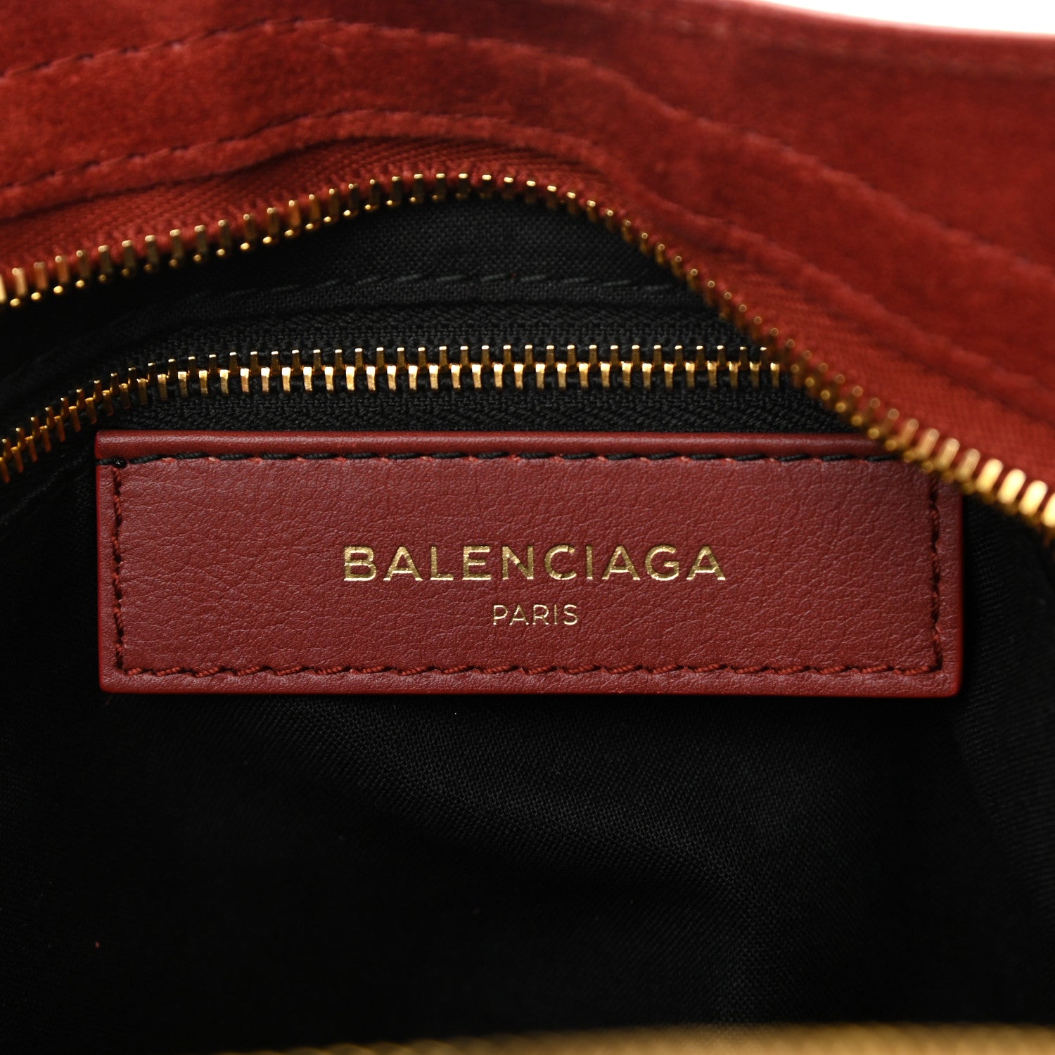 Balenciaga Baby Daim Suede Gold Metallic Edge Hardware City Bois De Rose Fonce 6 of 12