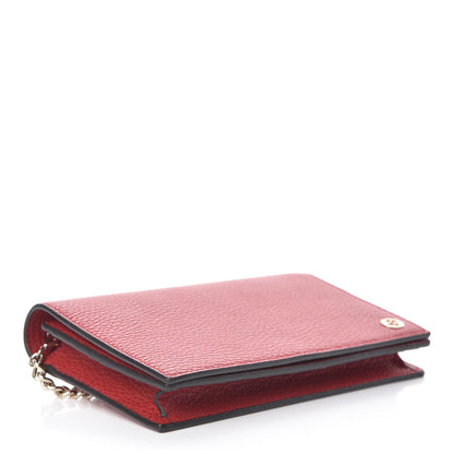 Gucci Dollar Calfskin Medium Betty Chain Wallet Tabasco Red 4 of 11