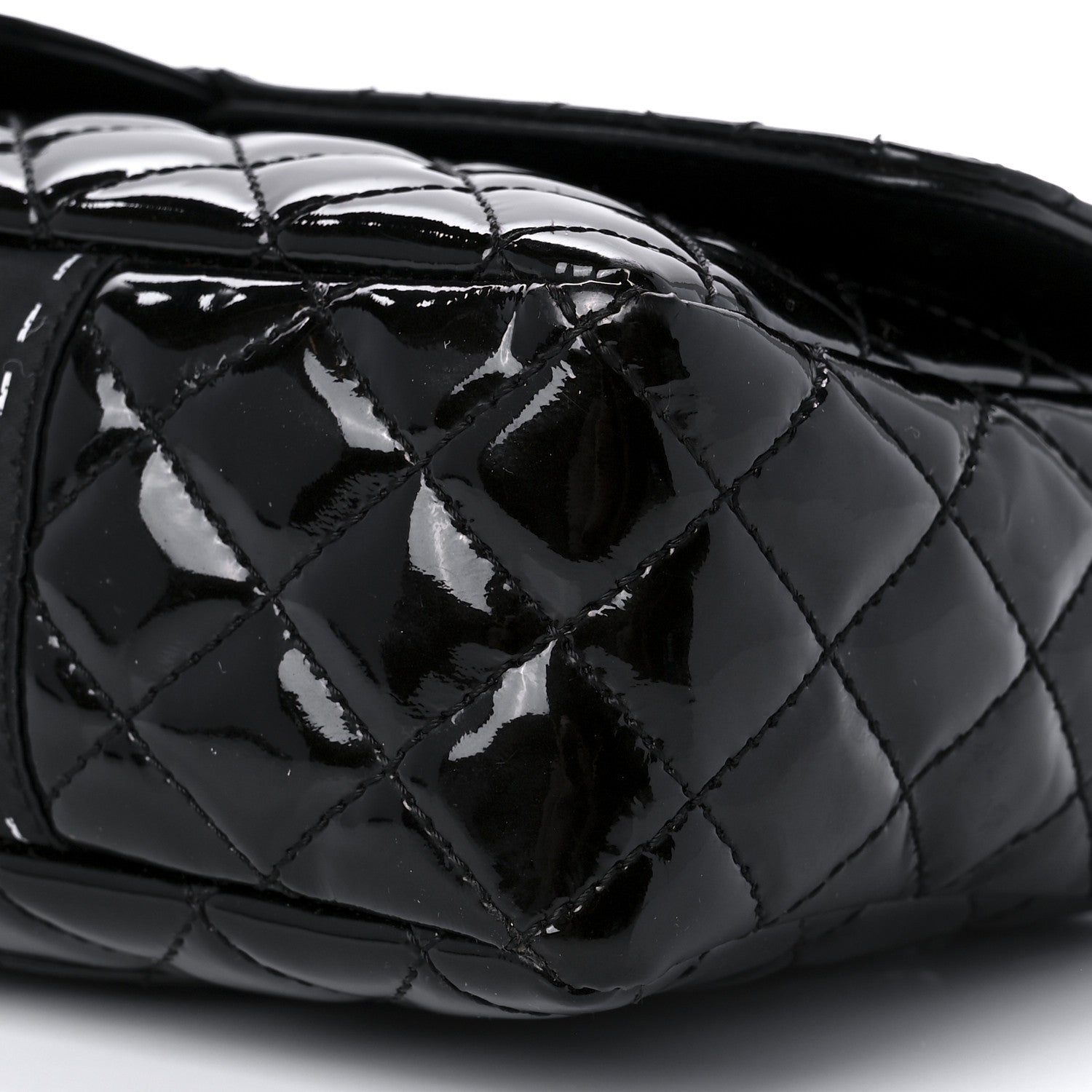 Chanel Patent Quilted Secret Label Medium Flap Black 10 of 10