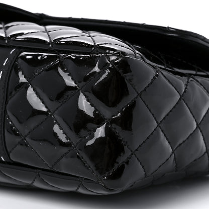 Chanel Patent Quilted Secret Label Medium Flap Black 10 of 10