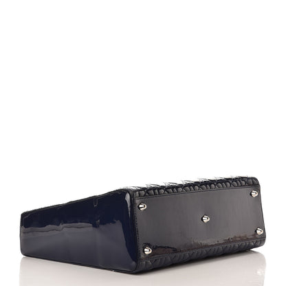 Christian Dior Patent Cannage Large Lady Dior Navy Blue 4 of 7