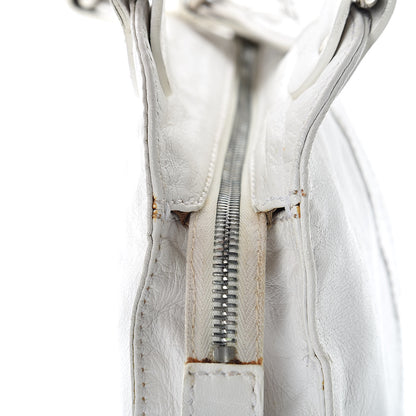 Fendi Laminated Calfskin Small Devil Trapezio Tote White 11 of 15