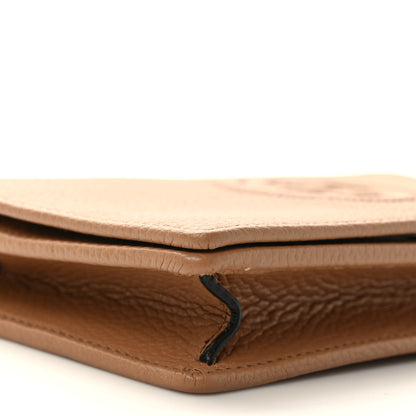Gucci Pebbled Calfskin Soho Wallet on Chain Camelia 6 of 8