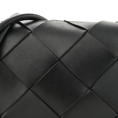 Bottega Veneta Lambskin Maxi Intrecciato Small Cassette Camera Bag Black 7 of 9